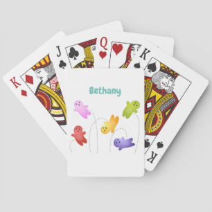 Cute jelly babies candy sweets cartoon playing cards