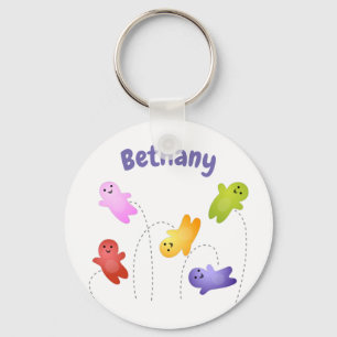 Cute jelly babies sweets candy cartoon key ring