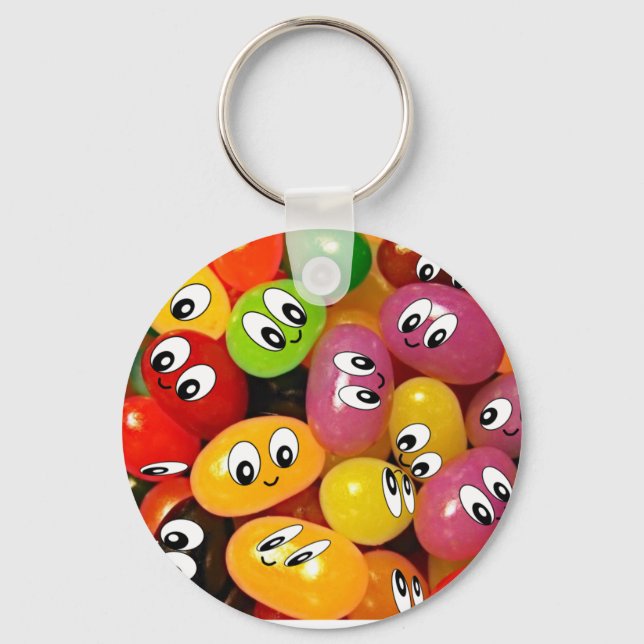 Cute Jelly Bean Key Ring (Front)