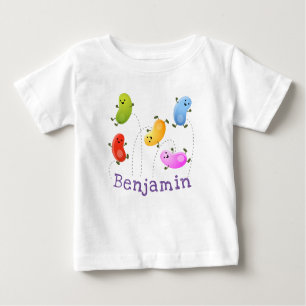 Cute jellybeans jumping cartoon illustration baby T-Shirt