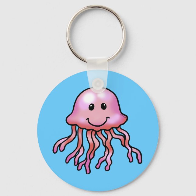 Cute jellyfish key ring (Front)