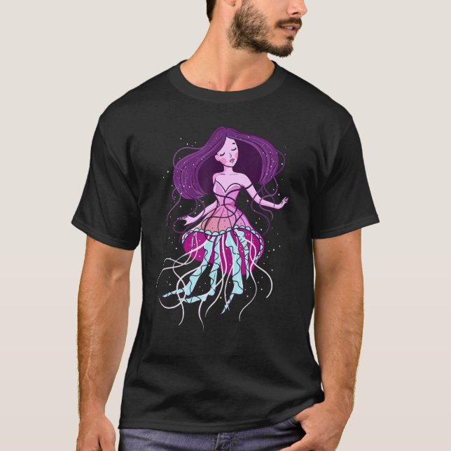 Cute Jellyfish Ocean Love Aquarium Jellyfish Girls T-Shirt (Front)