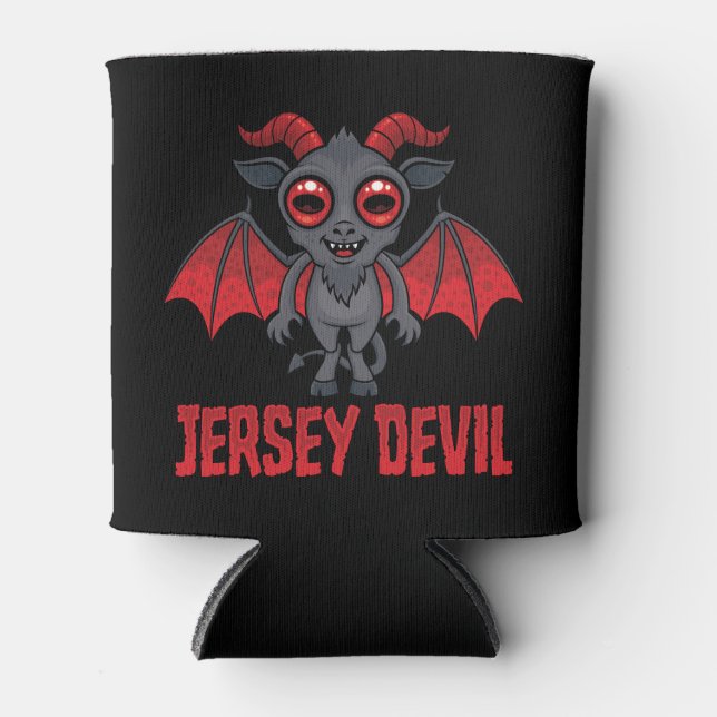 Cute Jersey Devil of the Pine Barrens Can Cooler (Front)