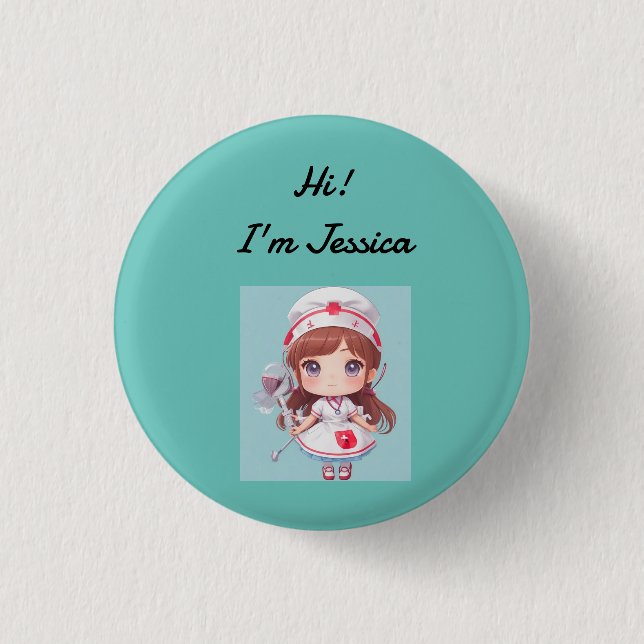 Cute Jessica Nurse (1) Badge Button (Front)