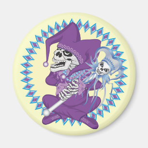 Cute Jester Skull Magnet