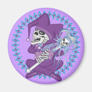 Cute Jester Skull Magnet