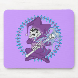 Cute Jester Skull Mouse Pad