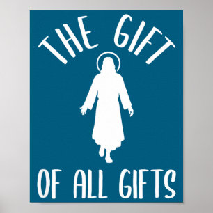 Cute Jesus Christ Christian Christmas Faith Poster