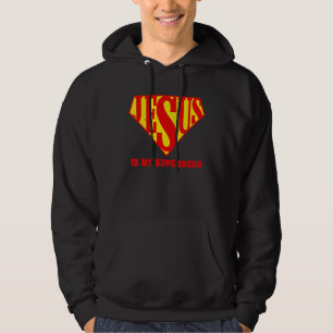 Cute Jesus Design For Boys Men Women Jesus Superhe Hoodie