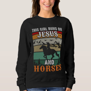 Cute Jesus horses word art  Sweatshirt
