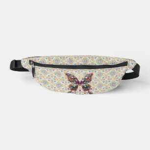 Cute jewelled Mardi Gras butterfly Bum Bags