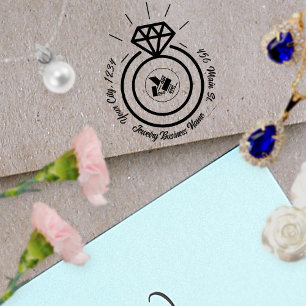 Cute Jewellery Brand Professional Logo Company Nam Rubber Stamp
