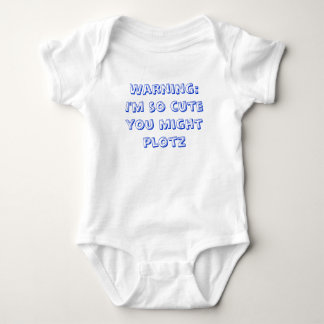 Cute Jewish baby gift - "So Cute/Plotz Baby Bodysuit