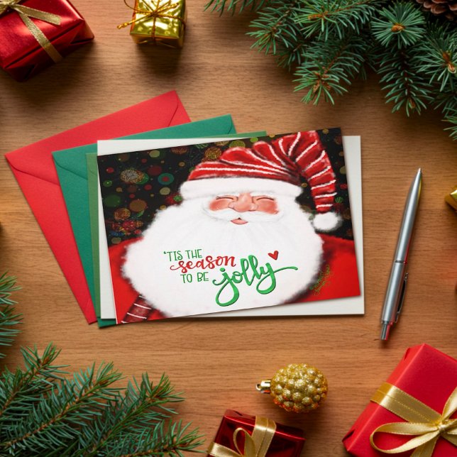 Cute Jolly Santa Christmas Fun Kids Inspirivity Card (Creator Uploaded)