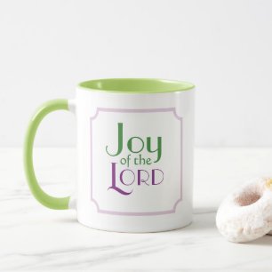 Cute Joy of the Lord Christian Bible Verse Simple Mug