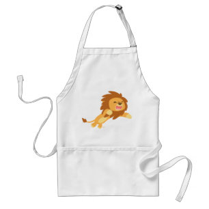 Cute Joyful Cartoon Lion Apron