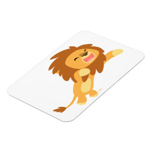 Cute Joyful Cartoon Lion Flexible Magnet