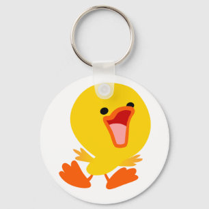 Cute Joyous Cartoon Duckling Keychain