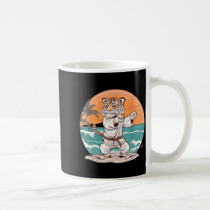 Cute Judo Tiger Beach MMA Taekwondo Martial Arts Coffee Mug