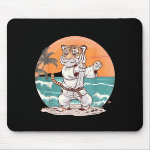 Cute Judo Tiger Beach MMA Taekwondo Martial Arts Mouse Pad