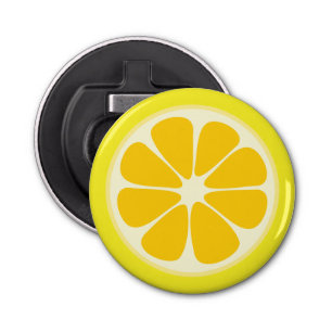 Cute Juicy Citrus Lemon Tropical Fruit Slice Bottle Opener