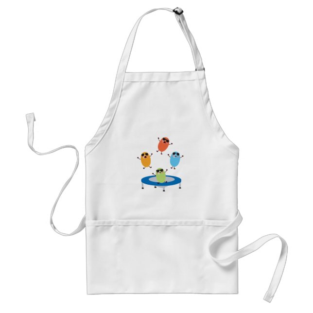 Cute Jumping Candy Beans Wearing Sunglasses Standard Apron (Front)