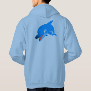 Cute Jumping Cartoon Dolphin Hoodie