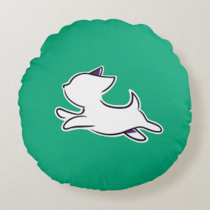 Cute Jumping Dog – Kids Round Cushion