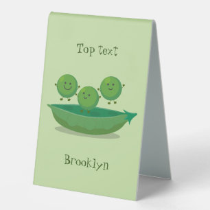 Cute jumping peas in pod cartoon illustration
