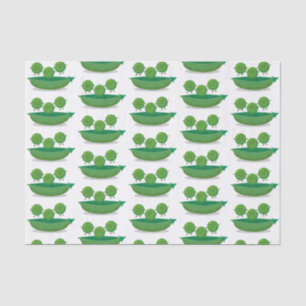 Cute jumping peas in pod cartoon illustration tissue paper