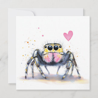 Cute Jumping Spider Greeting Card