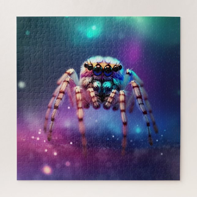 Cute Jumping Spider Vibrant Colours Jigsaw Puzzle (Vertical)
