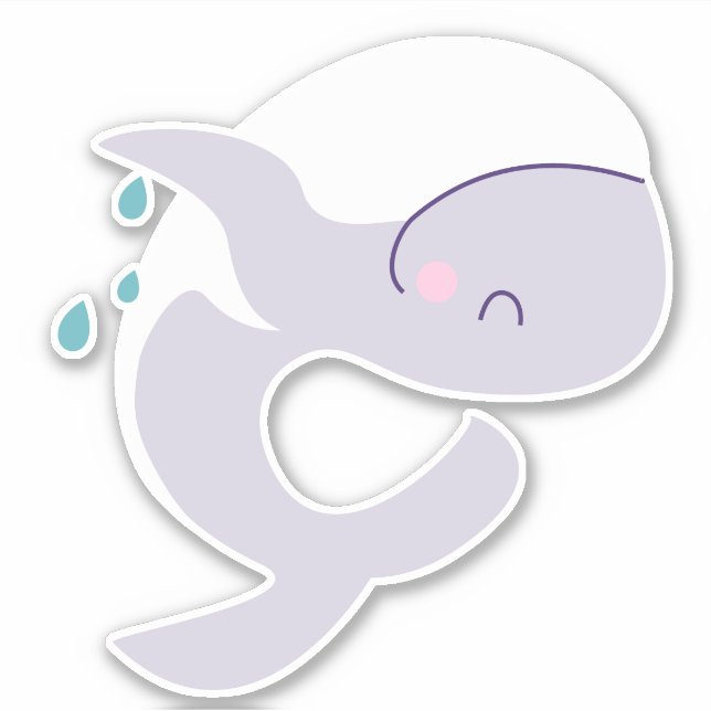 Cute jumping whale graphic (Front)