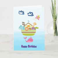 Cute Jungle Animal Ark Birthday