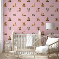 Cute Jungle Animals Nursery Kids Room
