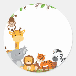 Cute Jungle Baby Animal Sticker