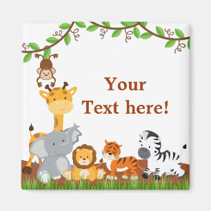 Cute Jungle Baby Animals  Magnet