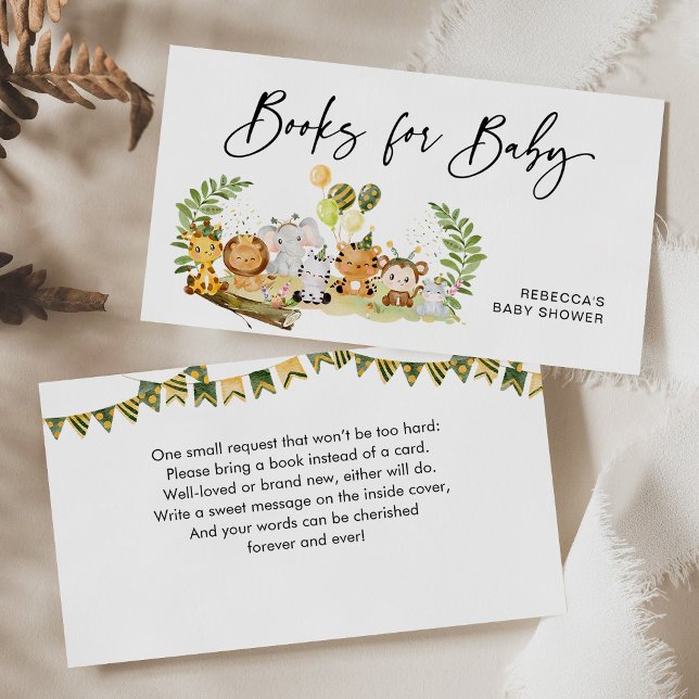 Cute Jungle Books for Baby Shower Enclosure Card (Creator Uploaded)