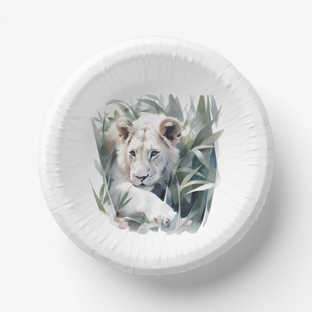Cute Jungle lion party Paper Plate (Front)