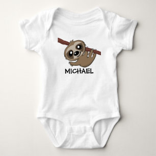 Cute Jungle Safari Sloth Animal Kids Baby Bodysuit