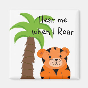 Cute Jungle Tiger Roar Magnet