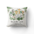 Cute Jungle Wild Safari Animals Greenery Baby Boy