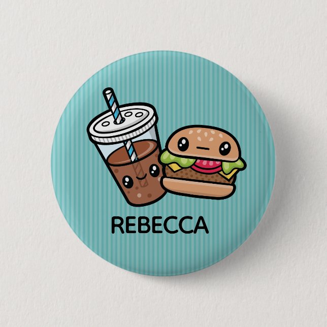 Cute Junk Food 6 Cm Round Badge (Front)