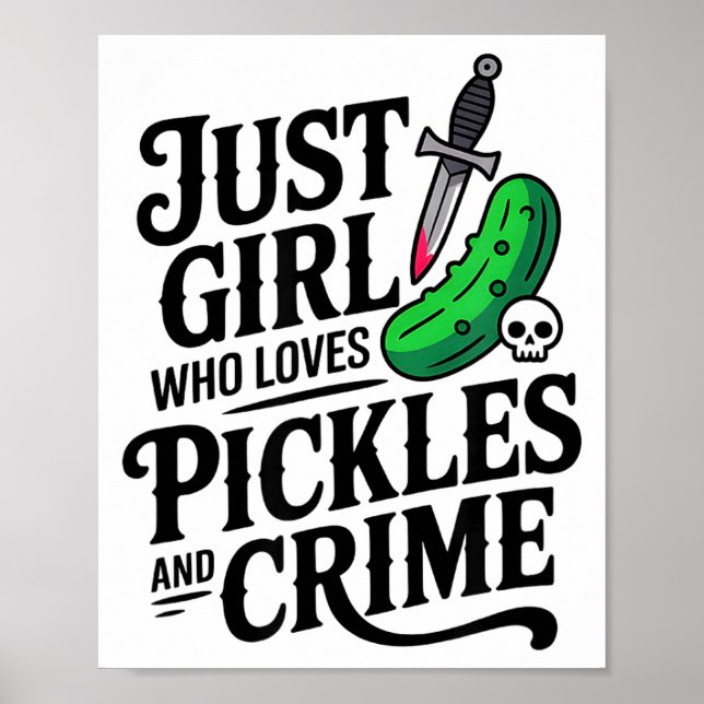 Cute Just A Girl Who Loves Ckles And Crime Hallowe Poster (Front)