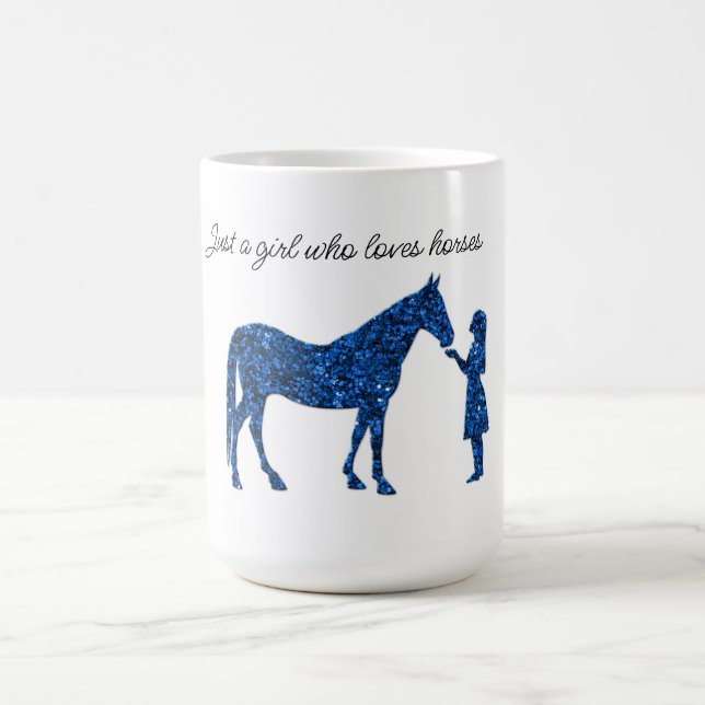 Cute just a girl who loves horses mug (Center)