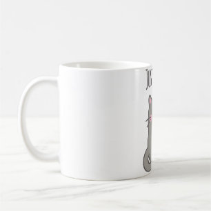 Cute Just Kitty Grey Cat Doodle Coffee Mug