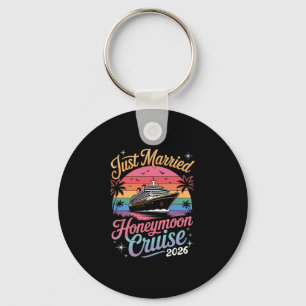 Cute Just Married Honeymoon Cruise 2026 Newlyweds Key Ring