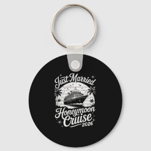Cute Just Married Honeymoon Cruise 2026 Newlyweds Key Ring