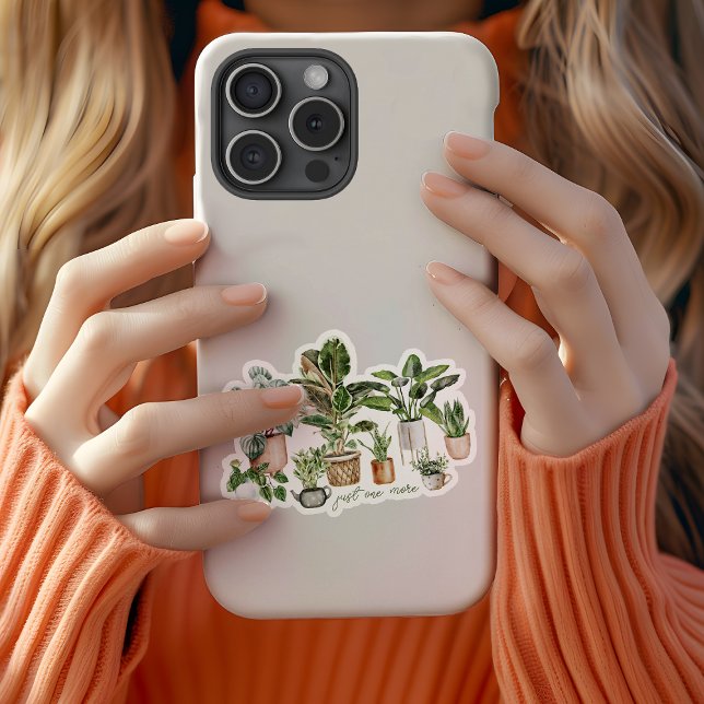 Cute Just One More Plant Quote Vinyl Sticker (Creator Uploaded)