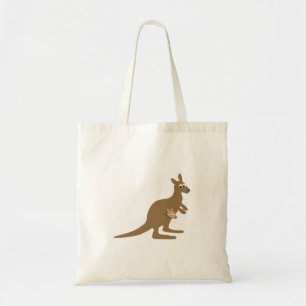 Cute Kangaroo and Joey Tote Bag